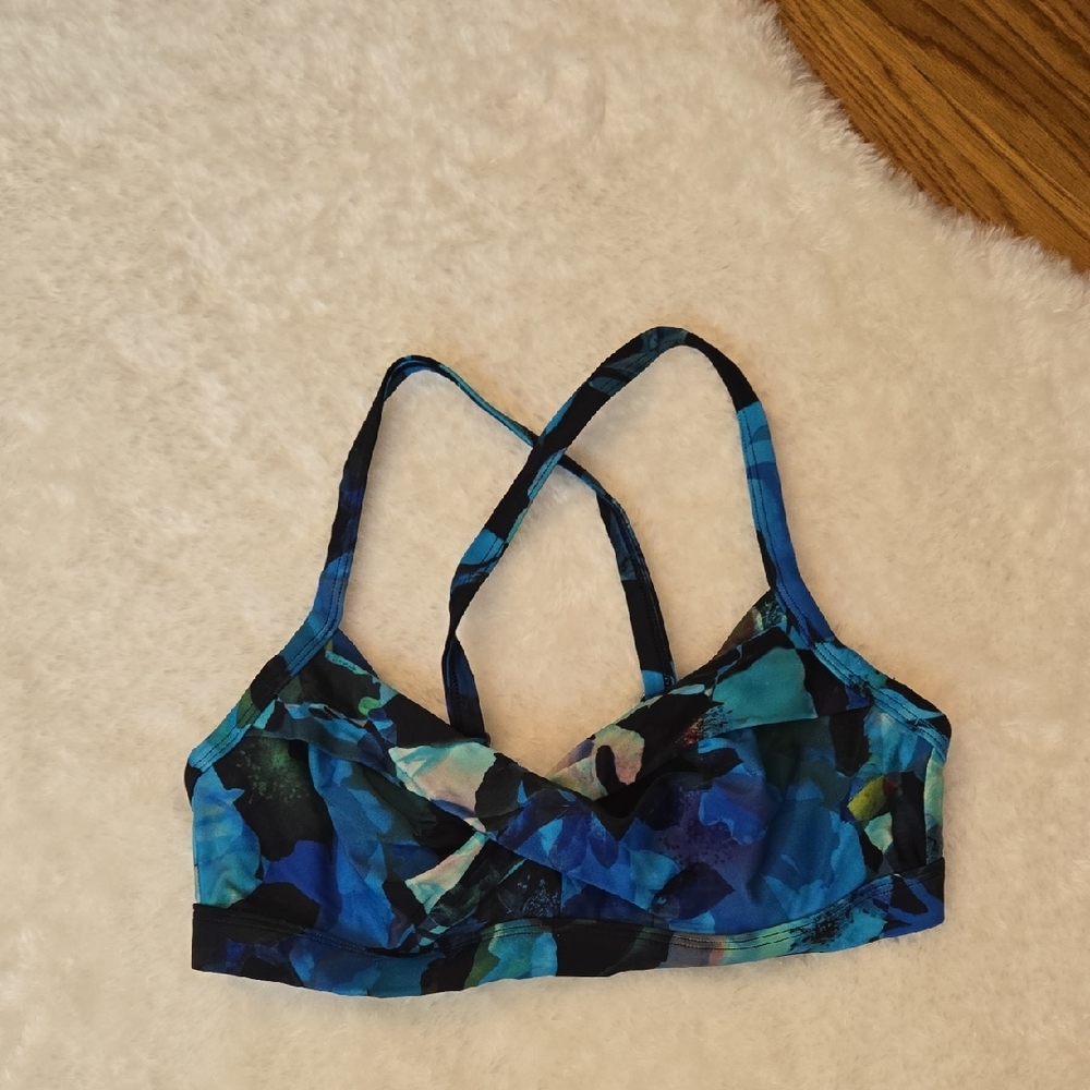 Athleta Blue/Black Bikini Top, Womens 32 B/C, Great Condition